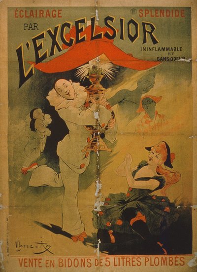 Advertisement for Lighting from Excelsior, Uninflammable and Odorless by French School